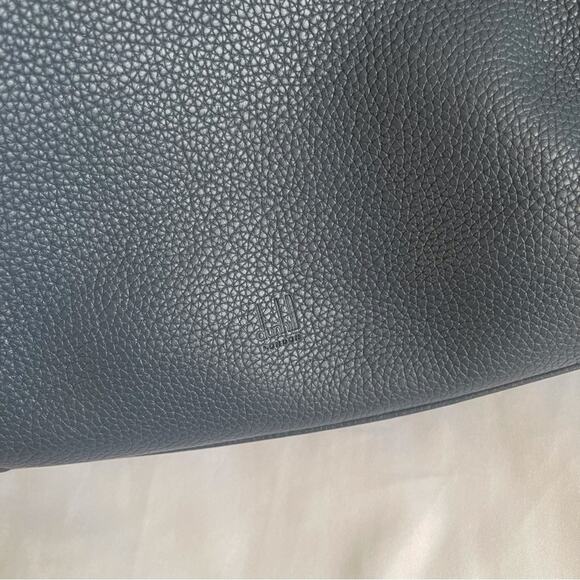 Dunhill Boston Tote Blue Leather Top Handle Work School Business Bag Tote - Picture 5 of 16